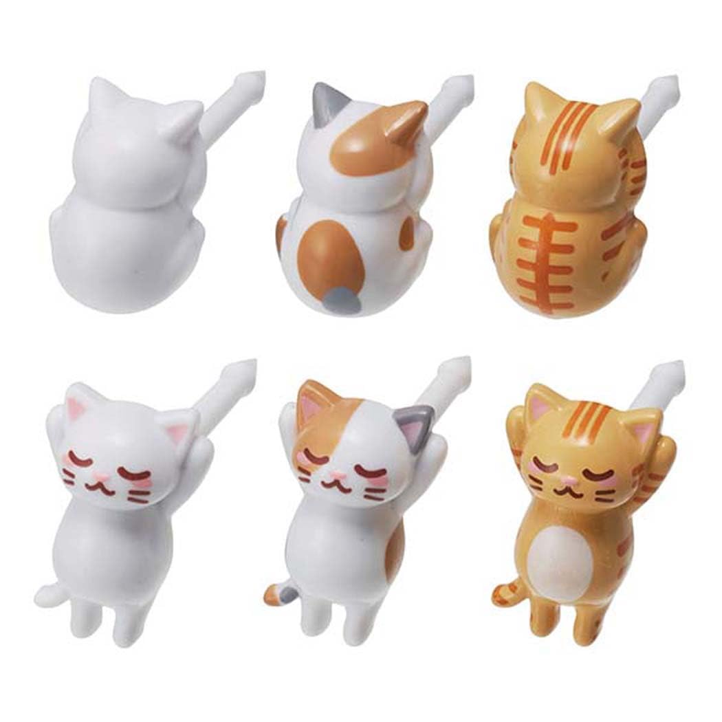 Torne P-3637 Cat Picks, Pack of 6, Cute Cat Picks, Bento