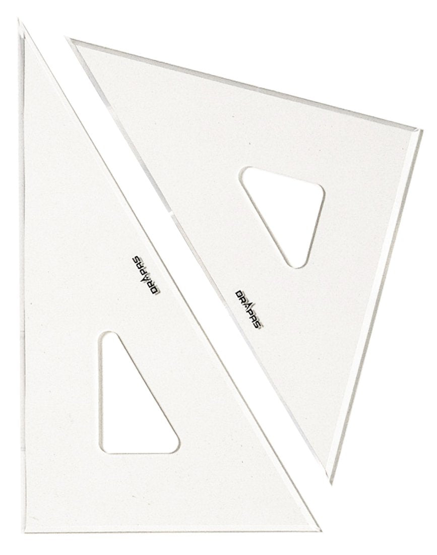 DRAPAS 13037 Triangular Ruler, No Scale 0.1 inch (3 mm) Thick, 23.6 inches (60 cm)