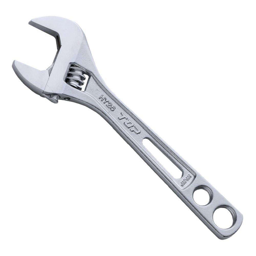 TOP 6 inch Adjustable Wrench Thin and Light Body for Tight Spaces | Super Heavy Duty Extra Wide Opening Jaw Crescent Wrench | Made in Japan