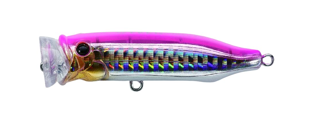 TackleHouse, Popper, Contact, Feed Popper, 2.8 inches (70 mm), 0.3 oz (9.5 g), SHG Pink #10 CFP70 Lure