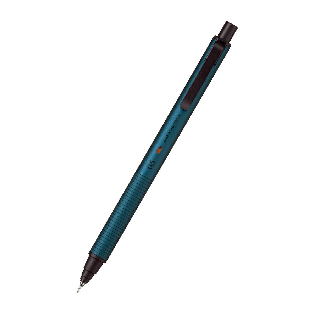 Uni Kuru Toga Metal Mechanical Pencil, Auto Lead Rotation, 0.5mm Fine Point, All-Metal Body, Silent Blue, M5KH1P.10