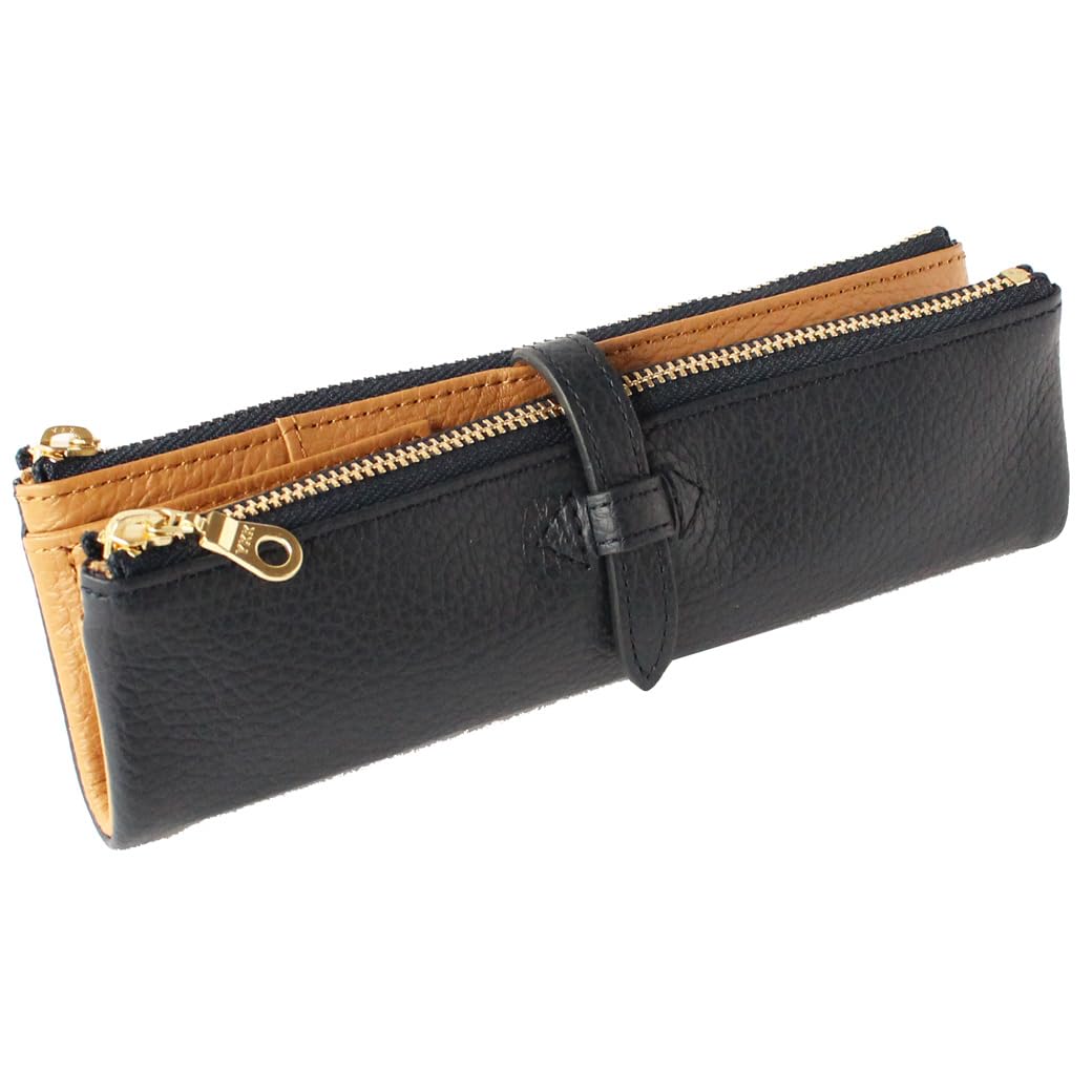 CCOMPANY LIMITED Lupo 2 Second Genuine Leather Italian Leather Pencil Case (Navy)