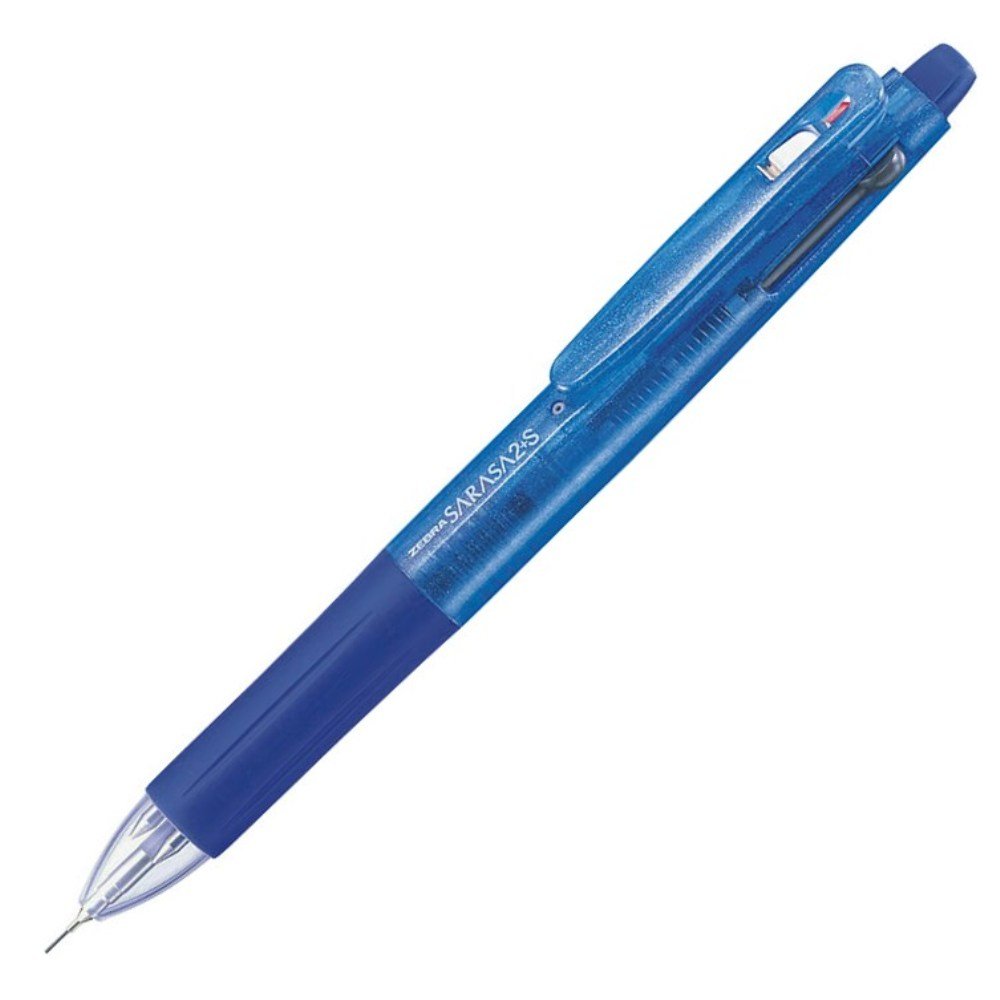 Zebra Multi Function Sarasa Black/Red Ink Ballpoint Pen, 0.5mm Mechanical Pencil, Blue Body (SJ2-BL)