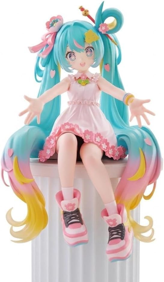 ONLY FROM JAPAN Hatsune Diva Collectible Statue with Stand Anime Collection (10th Anniversary (Noodle Stopper))
