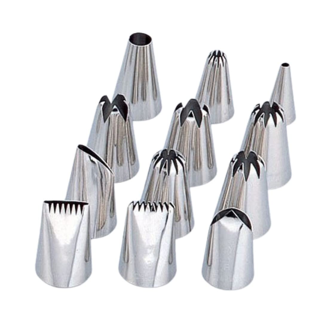 Endo Shoji WKT38010 No.10, 18-8 Stainless Steel, Commercial Use, Set of 12, Made in Japan