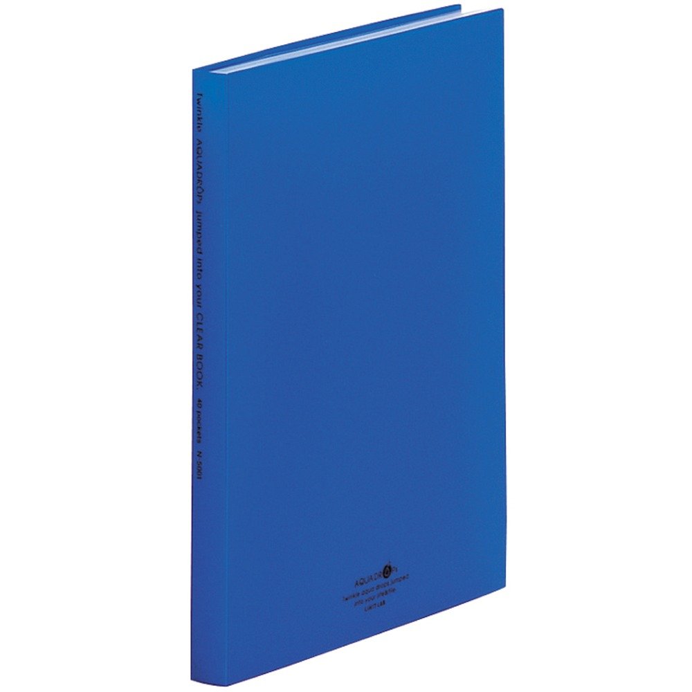 Lihit Lab N5001-11 File Clear Book, A4, 40 Pockets, Indigo