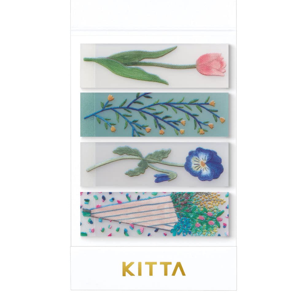KING JIM KITT009 Masking Tape, Clear, Flower