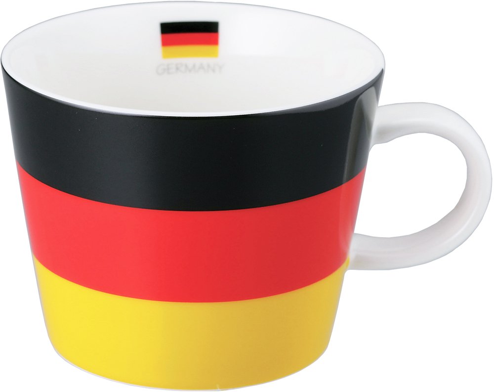 Gekjinsha Sugar Land 10954-4 Mug, Flag Pattern, Germany, 12.8 fl oz (380 cc), Made in Japan, Microwave and Dishwasher Safe