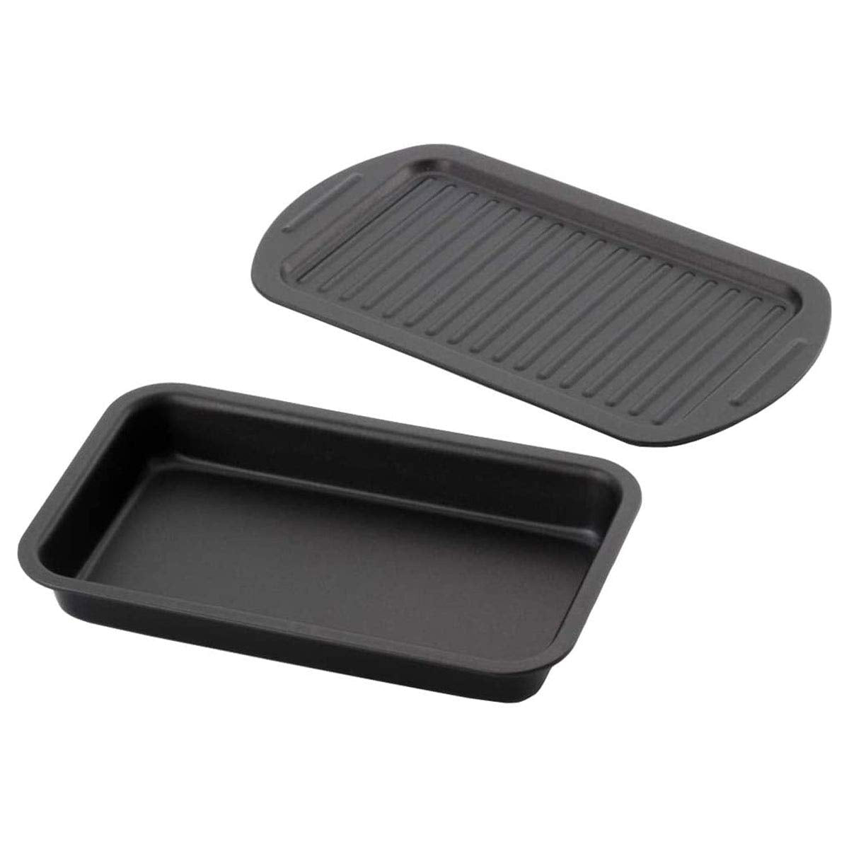 Shimomura Planning 38986 Grill Pan, Oven Pan, Made in Japan, Fish Grill, Toaster Use, Easy to Make 1 Item, Dutch Oven Dish, Fluorine Processed, Non-Stick, Grill Tray, 3.3 gal (1 L), Time Shortened