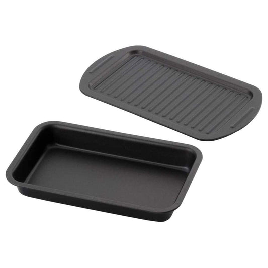 Shimomura Planning 38986 Grill Pan, Oven Pan, Made in Japan, Fish Grill, Toaster Use, Easy to Make 1 Item, Dutch Oven Dish, Fluorine Processed, Non-Stick, Grill Tray, 3.3 gal (1 L), Time Shortened