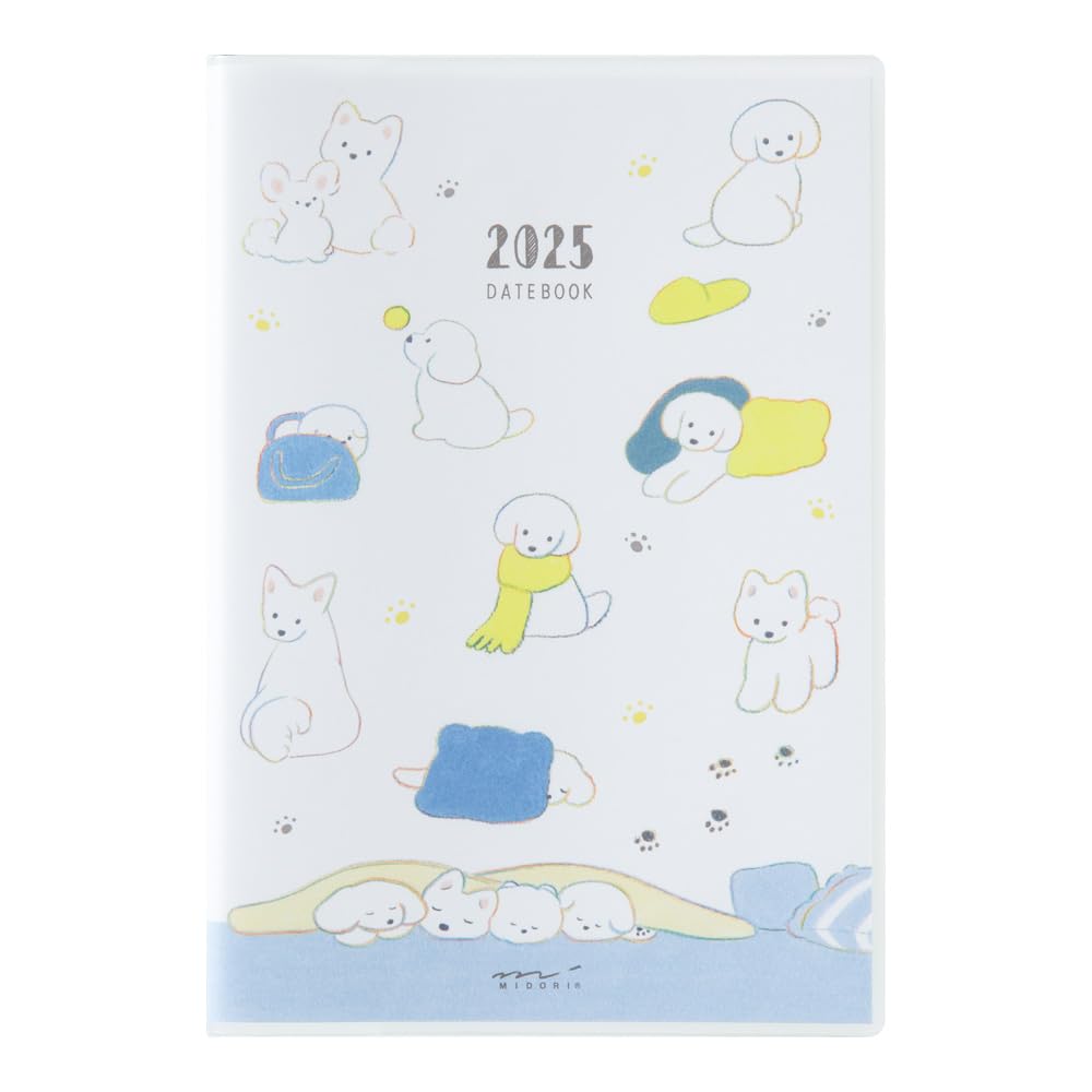 Midori Pocket Diary, 2025, B6, Weekly Dog Pattern, 22308006 (Begins January 2025)