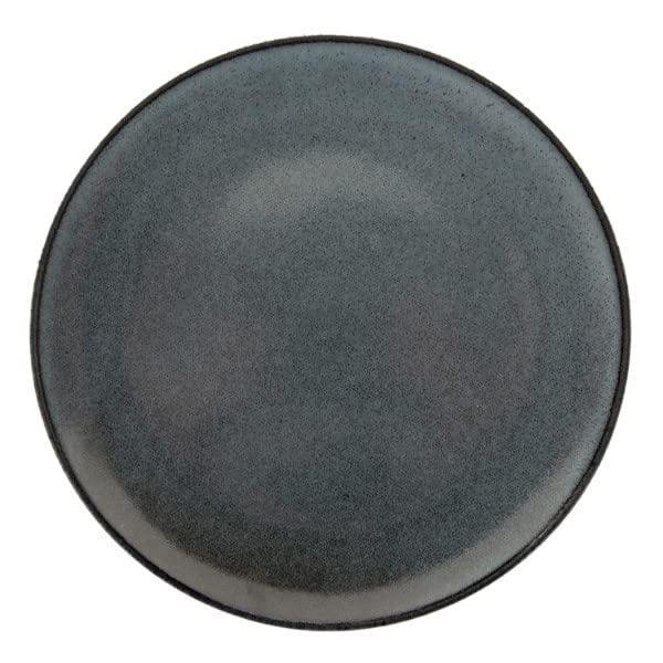 Nankai Tsusho Minou 0598-023 Round Plate, Black, L