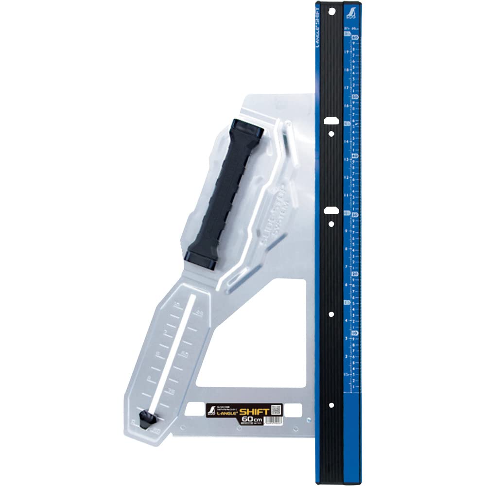 Shinwa Sokutei 79053 Circular Saw Guide Ruler, L-Angle Plus, Shift, 23.6 inches (60 cm), With Slope Cutting Function