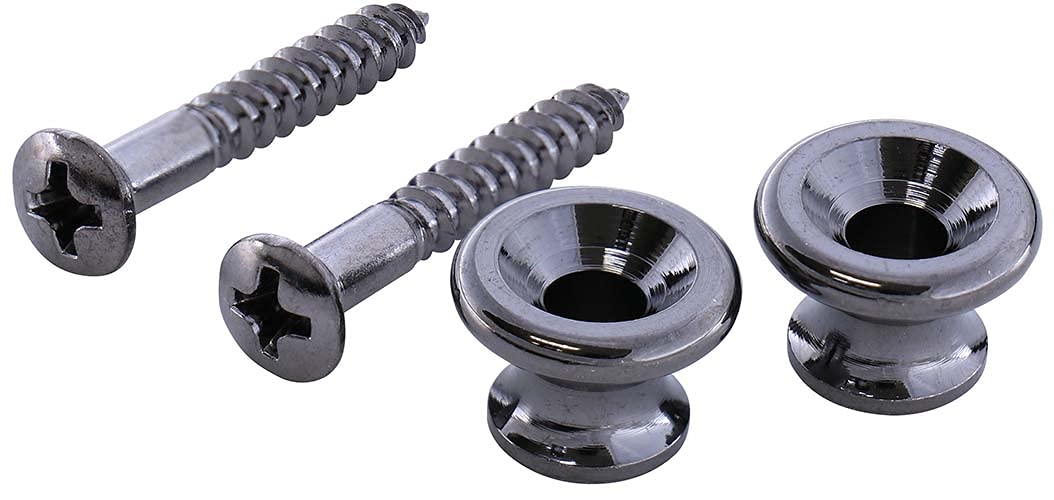 SCUD Strap Pin Gibson Type 2 Pcs Set with Screws, Cosmo Black EP-1CK