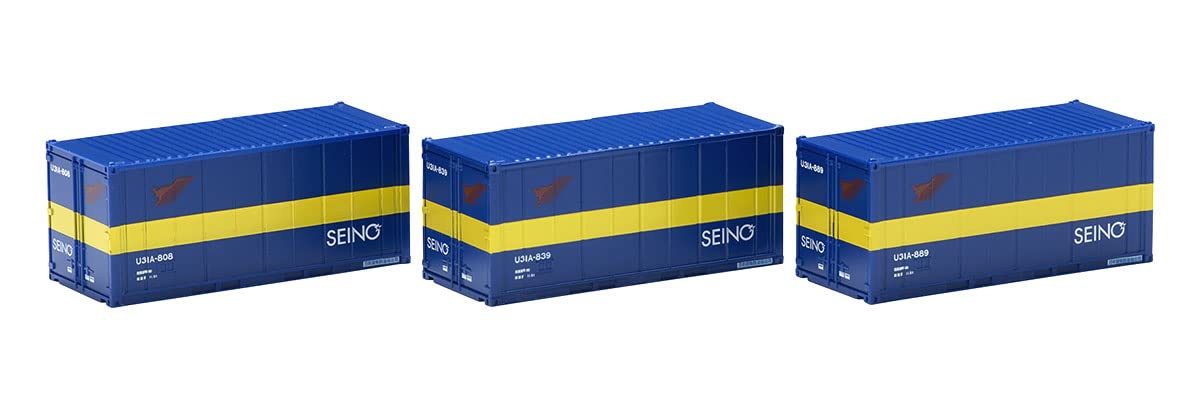 TOMIX 3177 N Gauge Private U31A Shaped Container, Seino Transportation, 3 Pieces