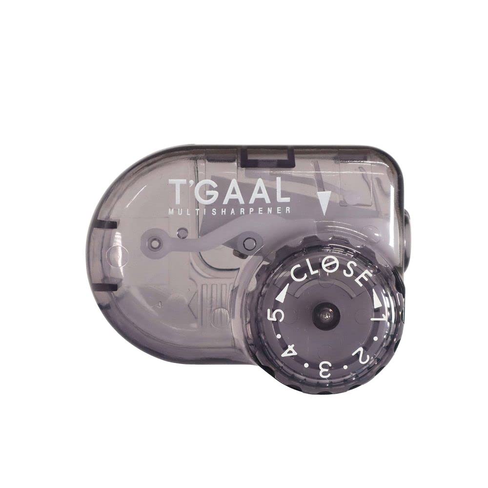 KUTSUWA STAD T'GAAL Angle Adjustable Pencil Sharpener, Translucent Black, 1 ea. (RS036BK),Translucent Black