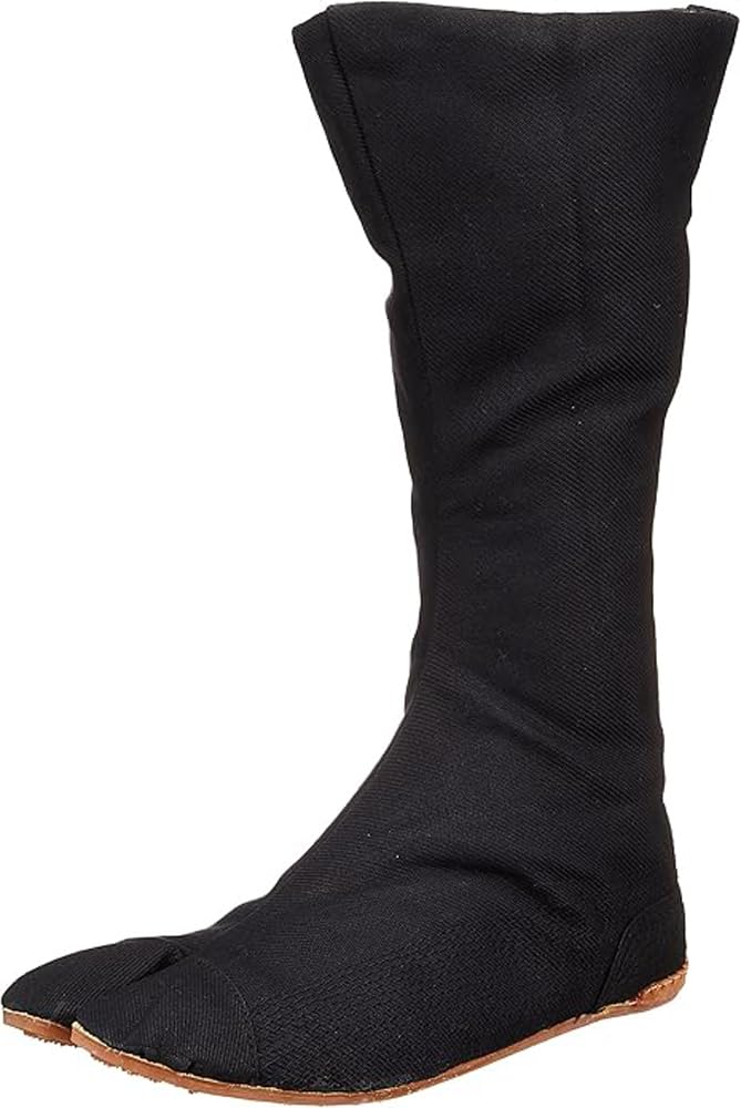 Rikio Fighter Shimebuto Black Jikatabi (Wide Calf Outdoor Tabi) (27.0 JP / 9 US Men)