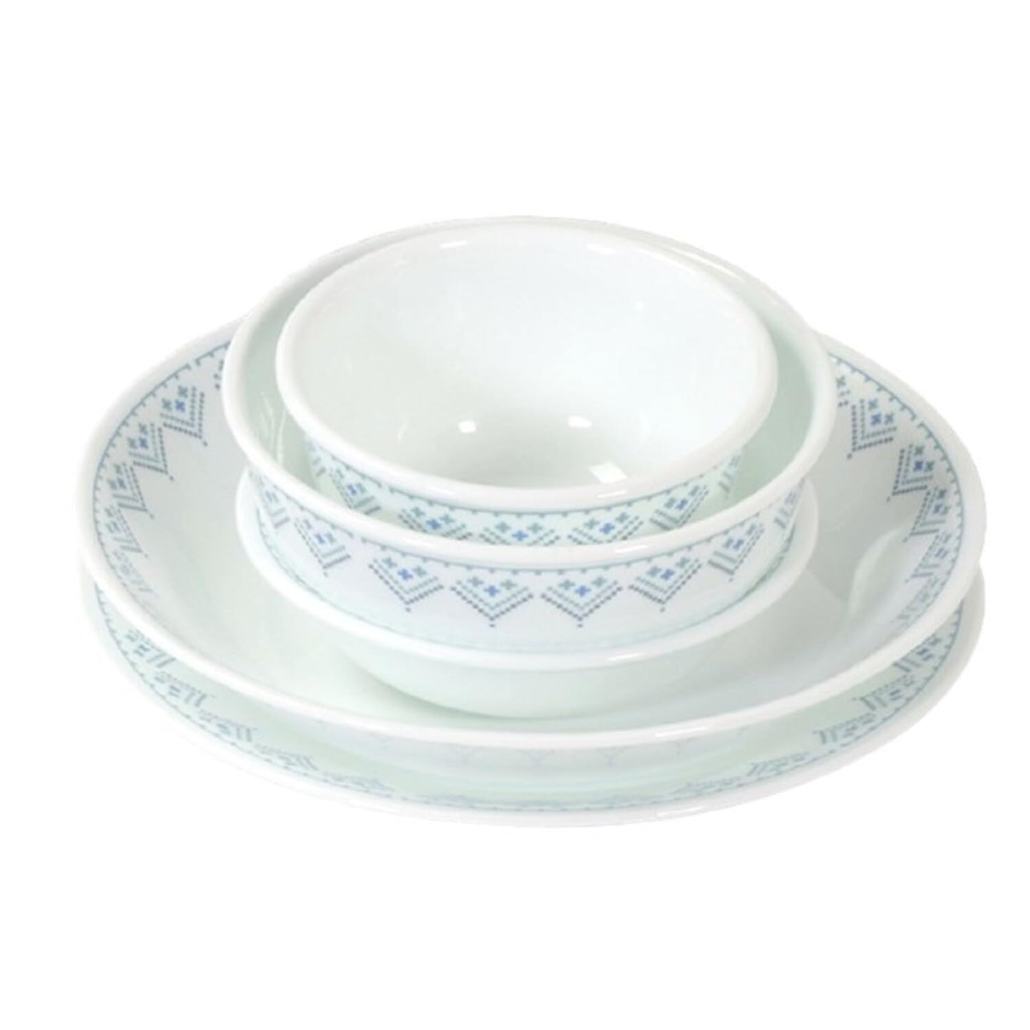 Corelle 5-Piece Set, Medium, Deep, Bowl, Rice Bowl, Break-Resistant, Lightweight, Microwave, Oven, Dishwasher Safe, Deluxe, Patchwork