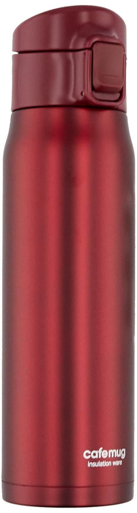 Pearl Metal HB-4039 Mug Bottle, Red, 16.9 fl oz (500 ml), 16.9 fl oz (500 ml), Cafe Mug One Touch