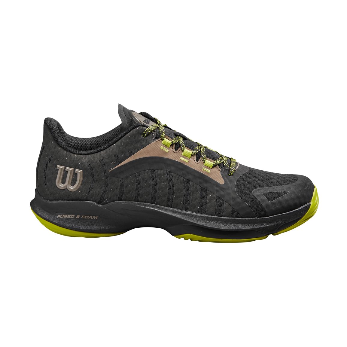 WILSON Hurakn Pro Men's Padel Shoe - Black/Lime Green/Falcon, Size 8.5 US