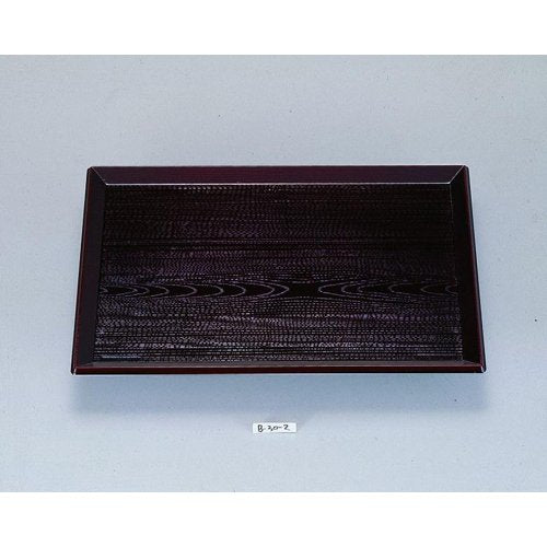 Obon Fuji Long Wood Grain Bon Storage Measure 3 Size [15.4 x 11.2 x 0.6 inches (39 x 28.6 x 1.6 cm)] (7-40-3), ABS Resin, Japanese Tableware, Ryokan, Restaurant, Commercial Use
