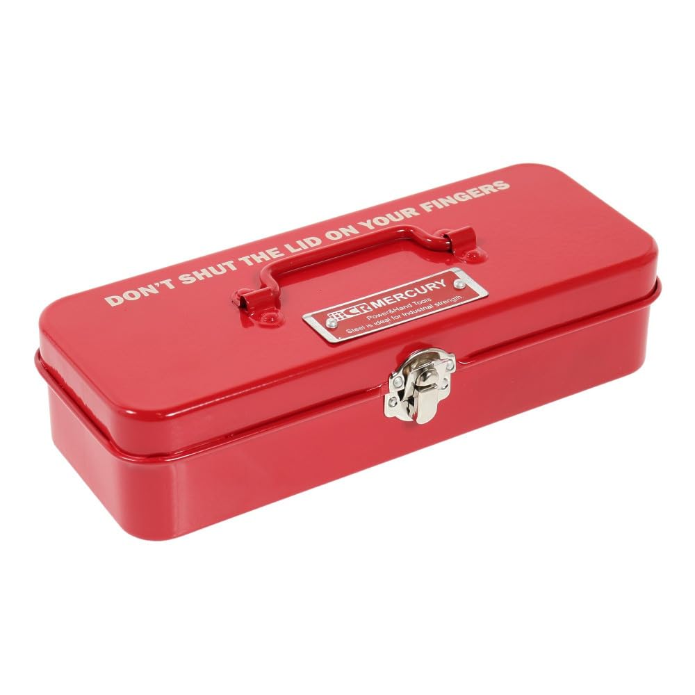 Keystone MEBUMTBR Storage Case Box, Red - Approx. 1.8" x 8.3" x 3.1", Mercury Tin Mini Tool