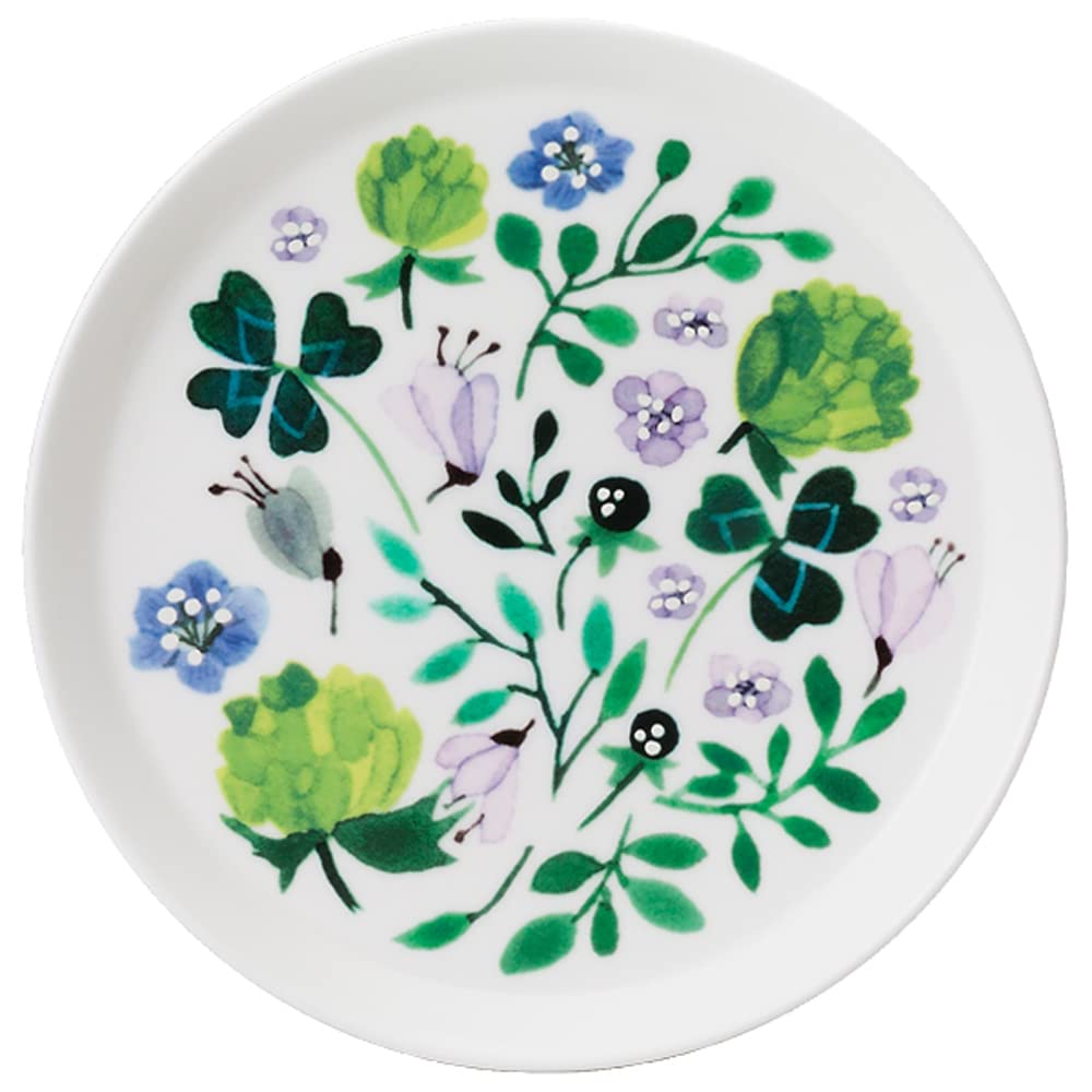 Narumi 51854-5645P Anna Emilia Plate, 6.3 inches (16 cm), Clover Garden, Microwave Heating, Dishwasher Safe