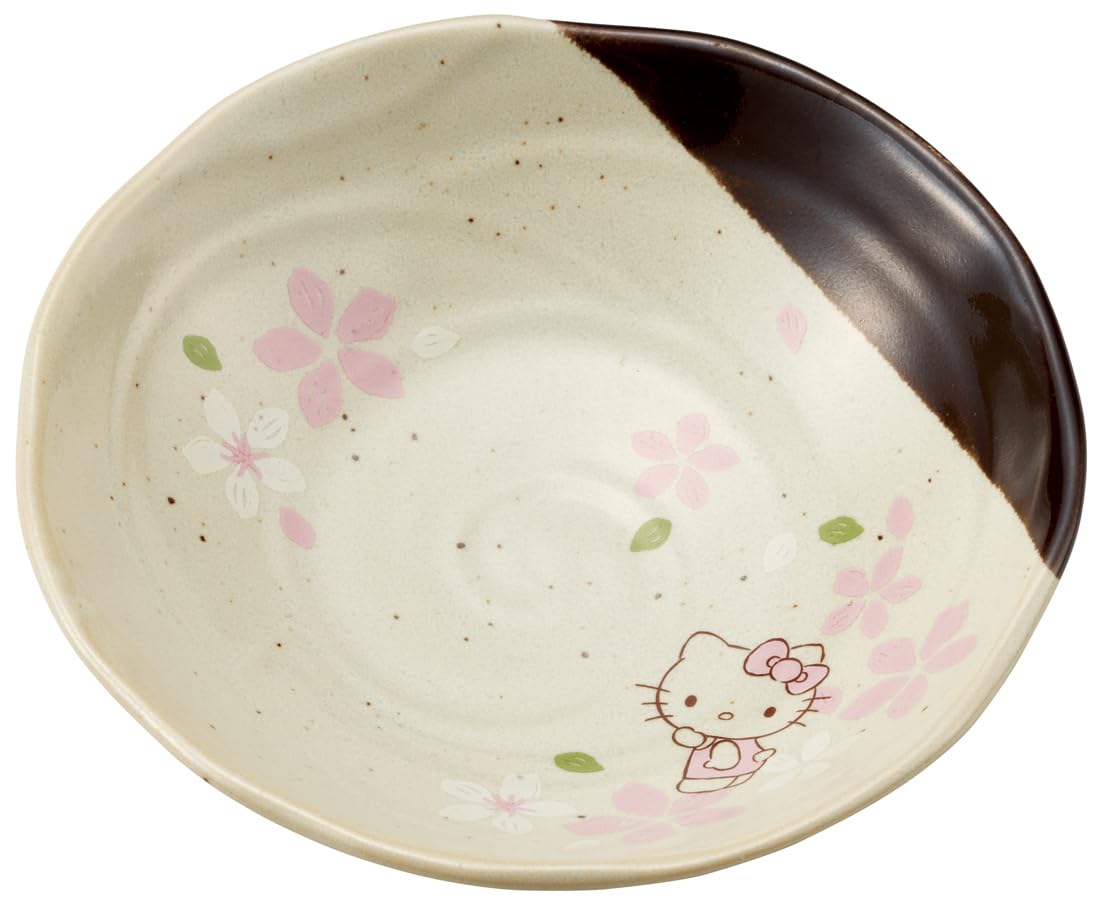 Skater CHMD2-A Mino Pot, Medium Bowl, Hello Kitty Sakura Sanrio, 6.4 x 1.8 inches (16.3 x 4.5 cm)