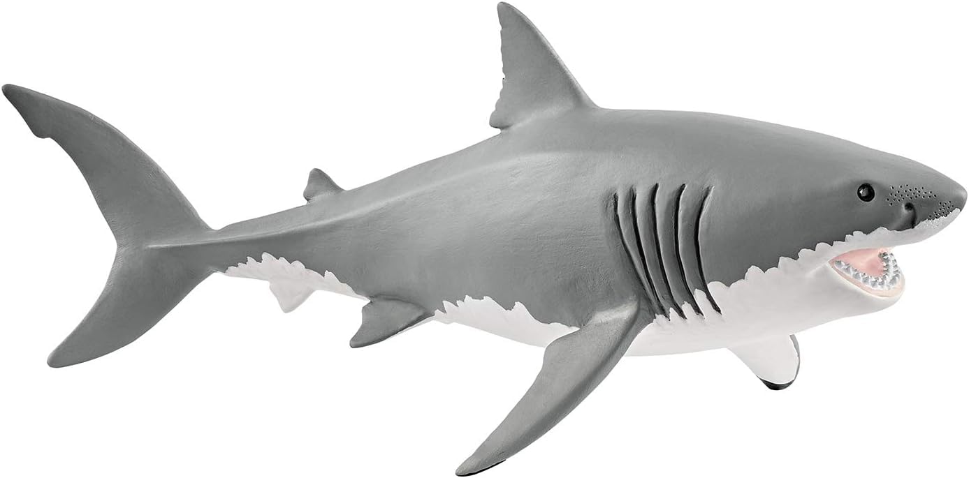 Schleich Wild Life - Great White Shark Toy Figurine - Kids Ages 3+ | 14809