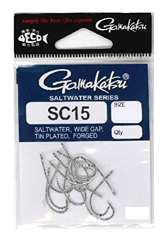 Gamakatsu 67702 Fly Hooks, SC15, No. 1, 12 Pieces, Silver