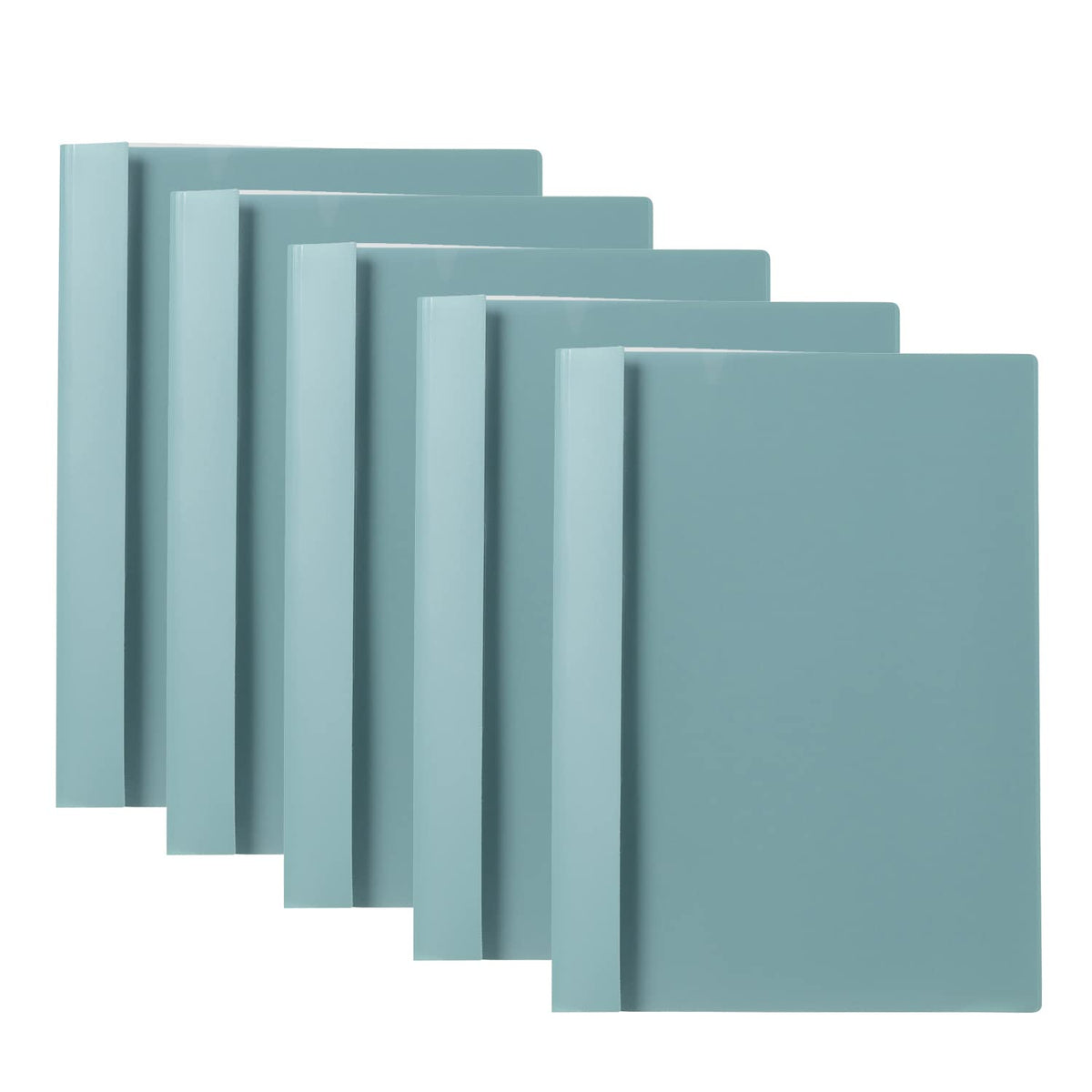 Plus 82-003 x 5 FL-101RT Letter File, PP Report File, A4S, Transparent Cover, 5 Books, Green