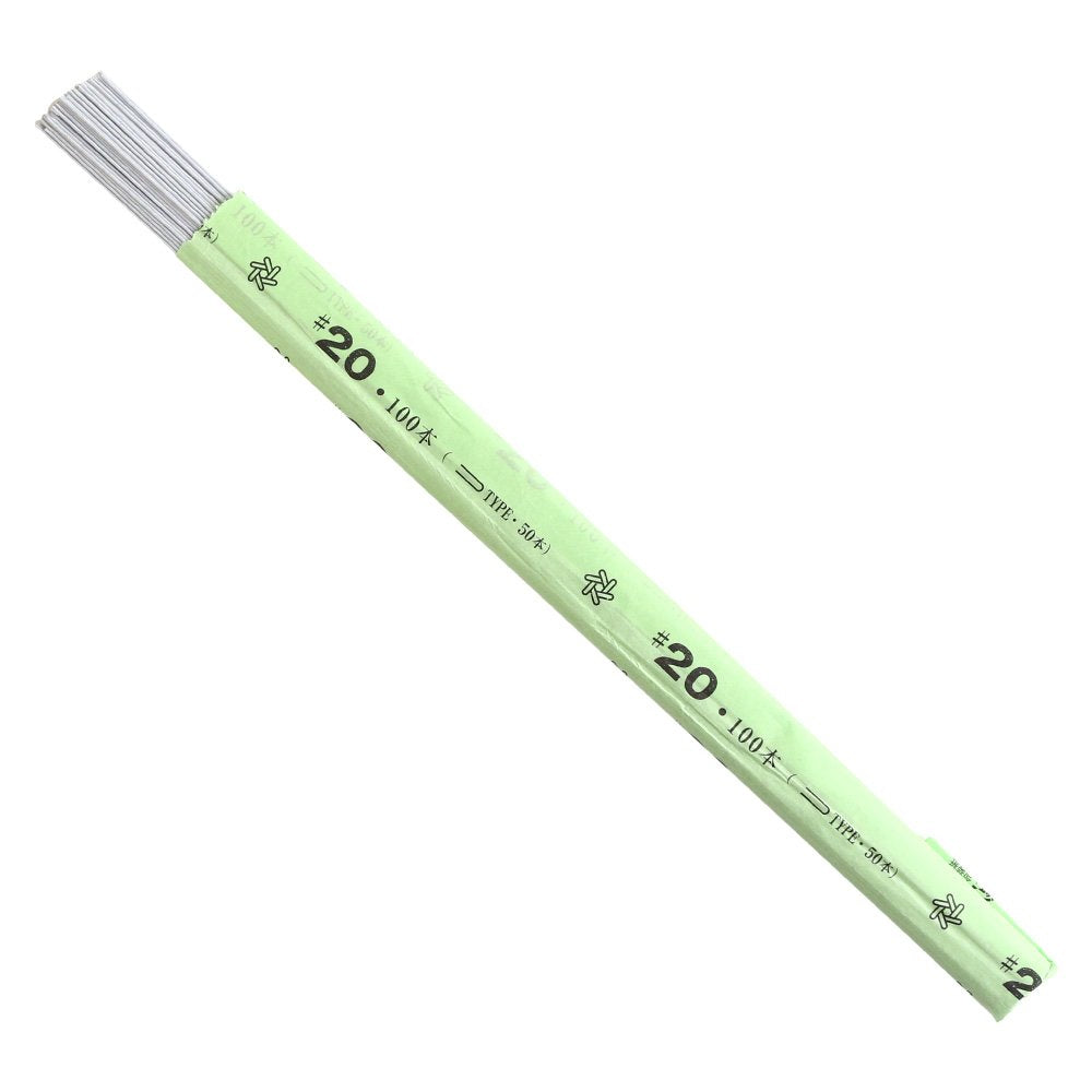 Nippon Chuko NBK Ground Roll Wire #20, 100 Pieces, Total Length 14.2 inches (36 cm), White MAF-J20W Craft Supplies