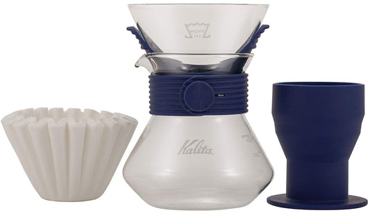 Kalita Wave Style UP Set, Size 185, 500ml Server, Blue