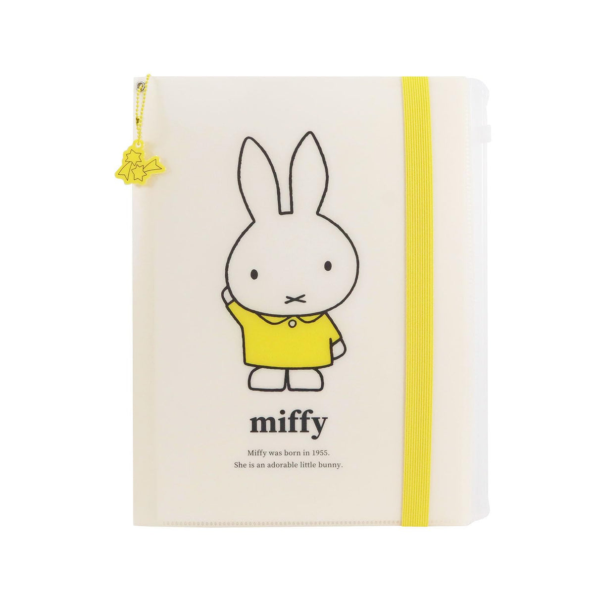 Kutsuwa MF974D Miffy A4 Clear Holder, 6P with Band, D, Yellow, Star, 1 Piece
