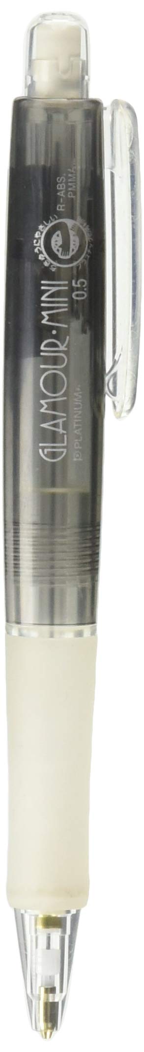 Platinum Mechanical Pencil Zero Shin Glamour Mini, 0.5mm, Transparent Black (MGMQ-100-#1)