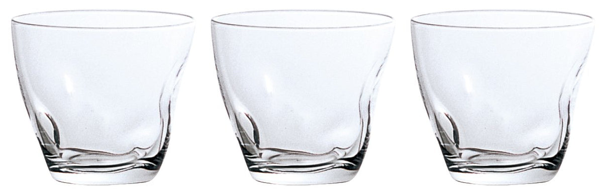 Aderia B-2249 Glass Cup Tumbler Nukumi Free Cup 8.5 fl oz (240 ml), Set of 3, Made in Japan