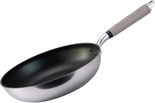 Hokuriku Aluminum FAN A-2814 Lightweight Frying Pan, 11.0 inches (28 cm), For Gas Stoves, Made in Japan, Silver