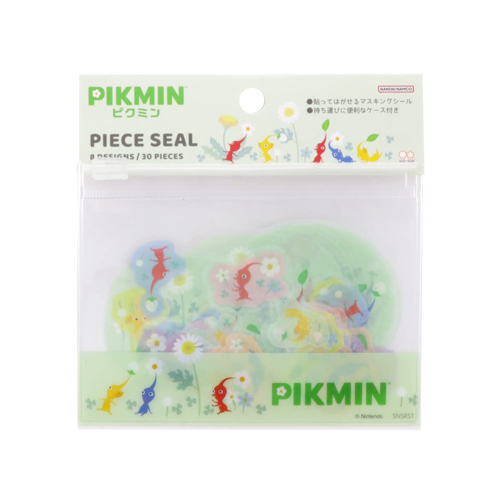 Sun-Star Stationery S8586365 Pikmin Sticker with Case, A Pattern