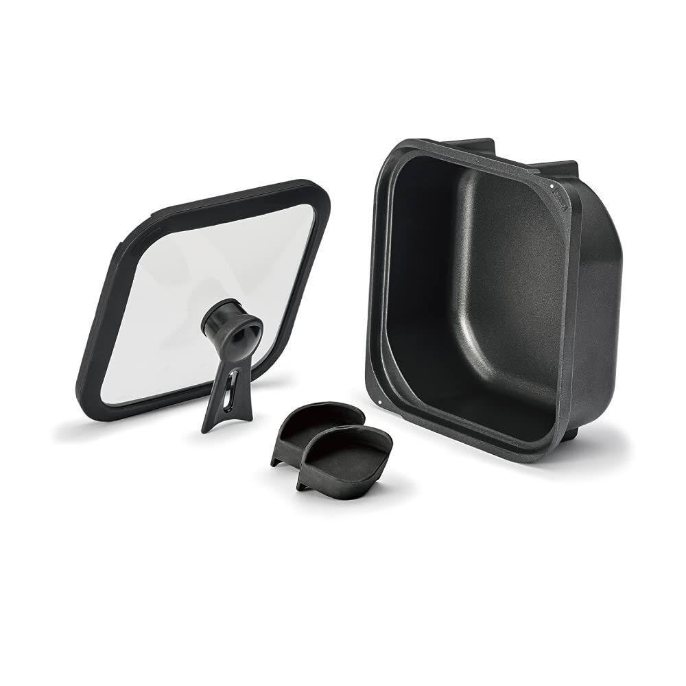 sutto square pot 18 x 8 cm two-handed pot black doshisha
