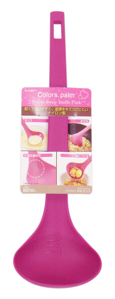 Parukinzoku Colors Palm nylon ladle Pink - Made in Japan G-4367
