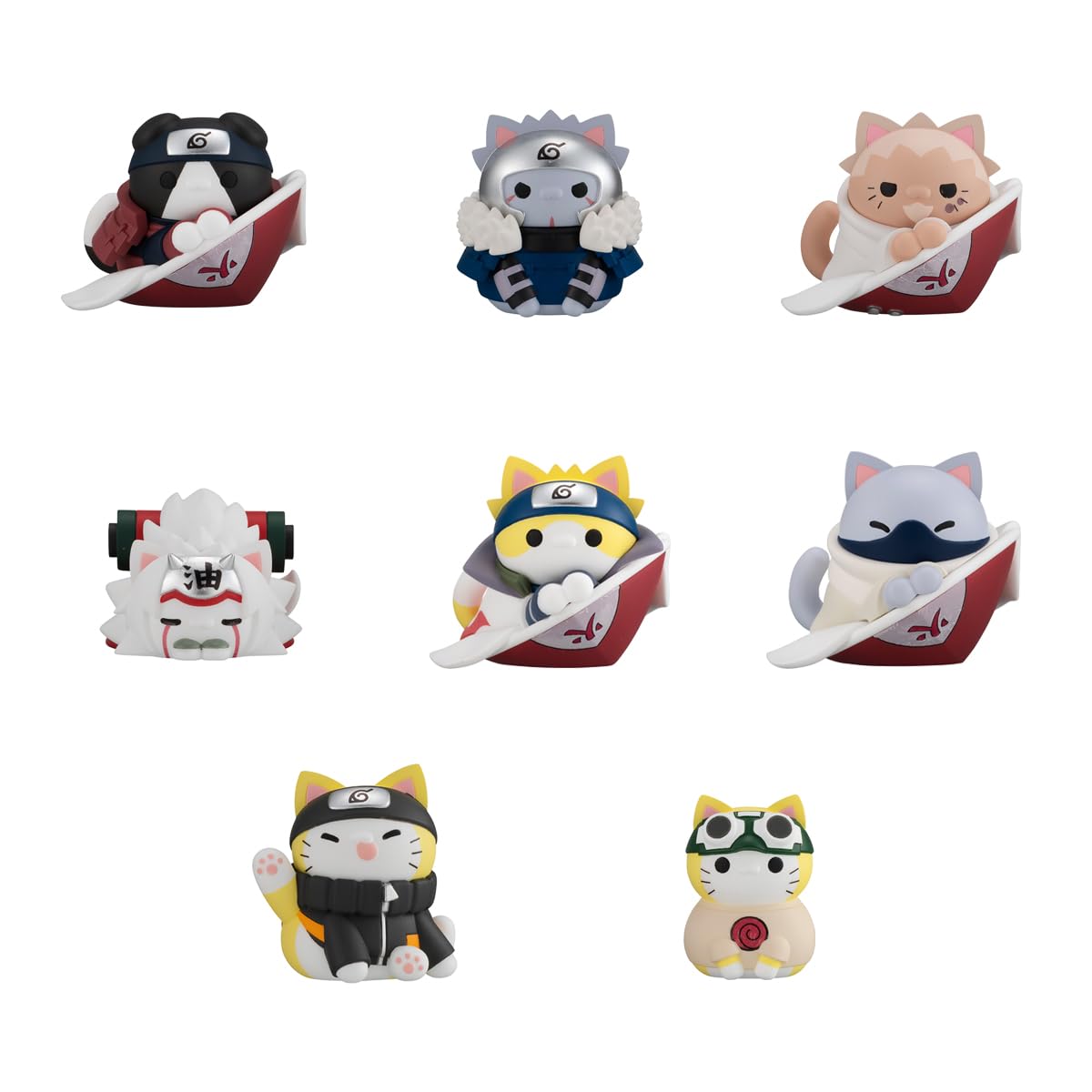 Naruto Shippuden Mega Cat Project Assortiment Trading Figures Nyaruto! The Bond Between Master and Disciple Ver. 3 cm