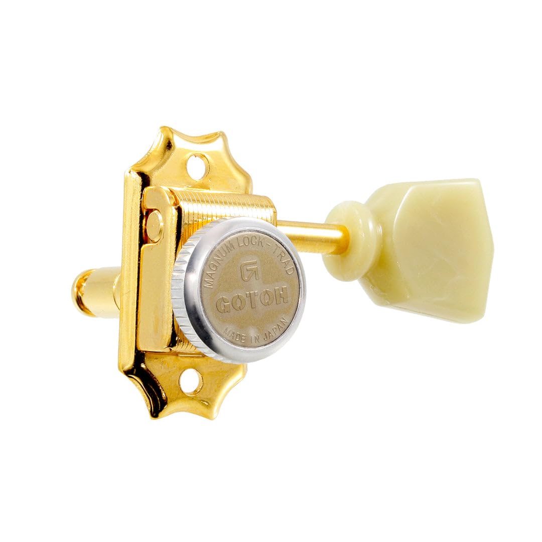 Gotoh SD90-MGT 3x3 Locking Tuning Keys with Lock Knob - GOLD
