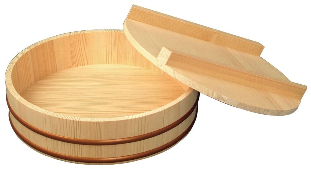 Ohitsu Hangiri Wooden Bowl Japan Kitchen Goods Size12.9"'(33cm)