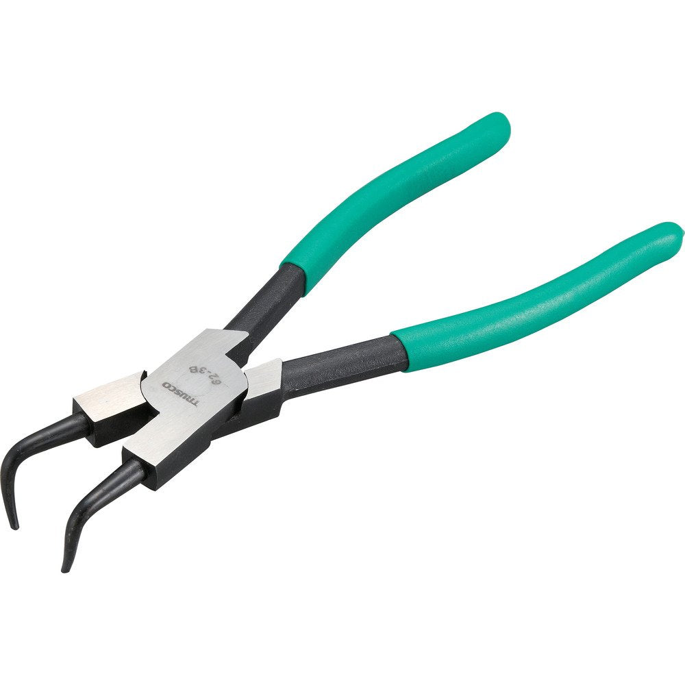 TRUSCO Snap Ring Pliers for Holes, Φ0.04 inches (1.0 mm), Curved Claw, Type 62-1B