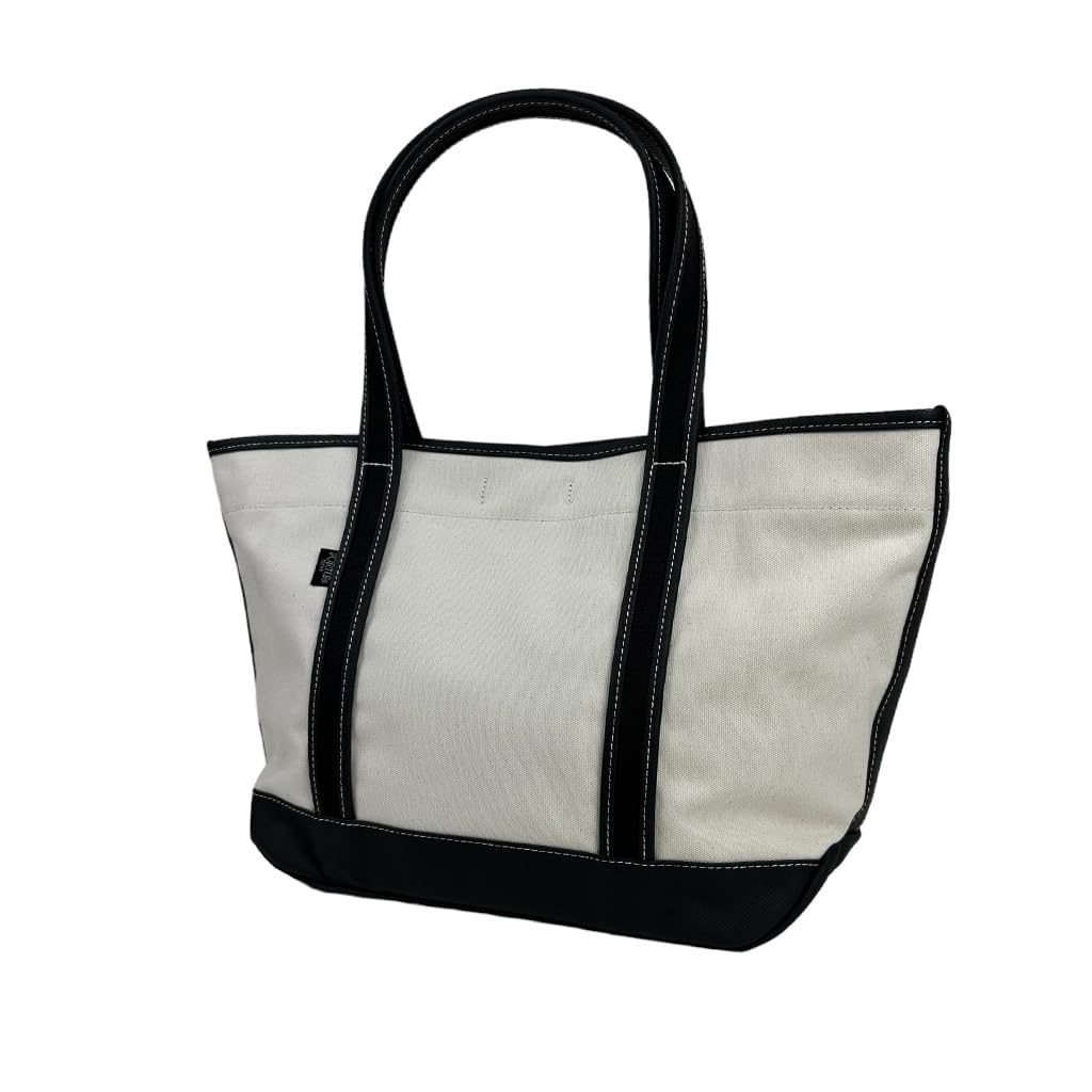 Porter Tote Bag, Boyfriend Tote, white/black (17), One Size