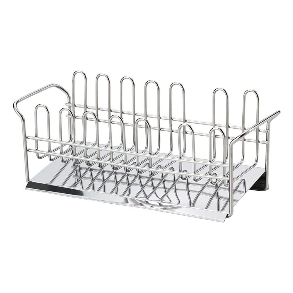 下村企販 Shimomura Tokusai TSUBAME Detergent Sponge Rack, Stainless Steel, Water Flowing, Made in Japan 38228