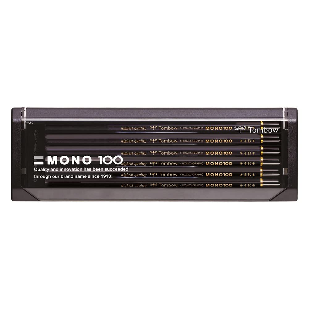Tombow Pencil, MONO Mono 100, 4B, 1 Dozen MONO-1004B