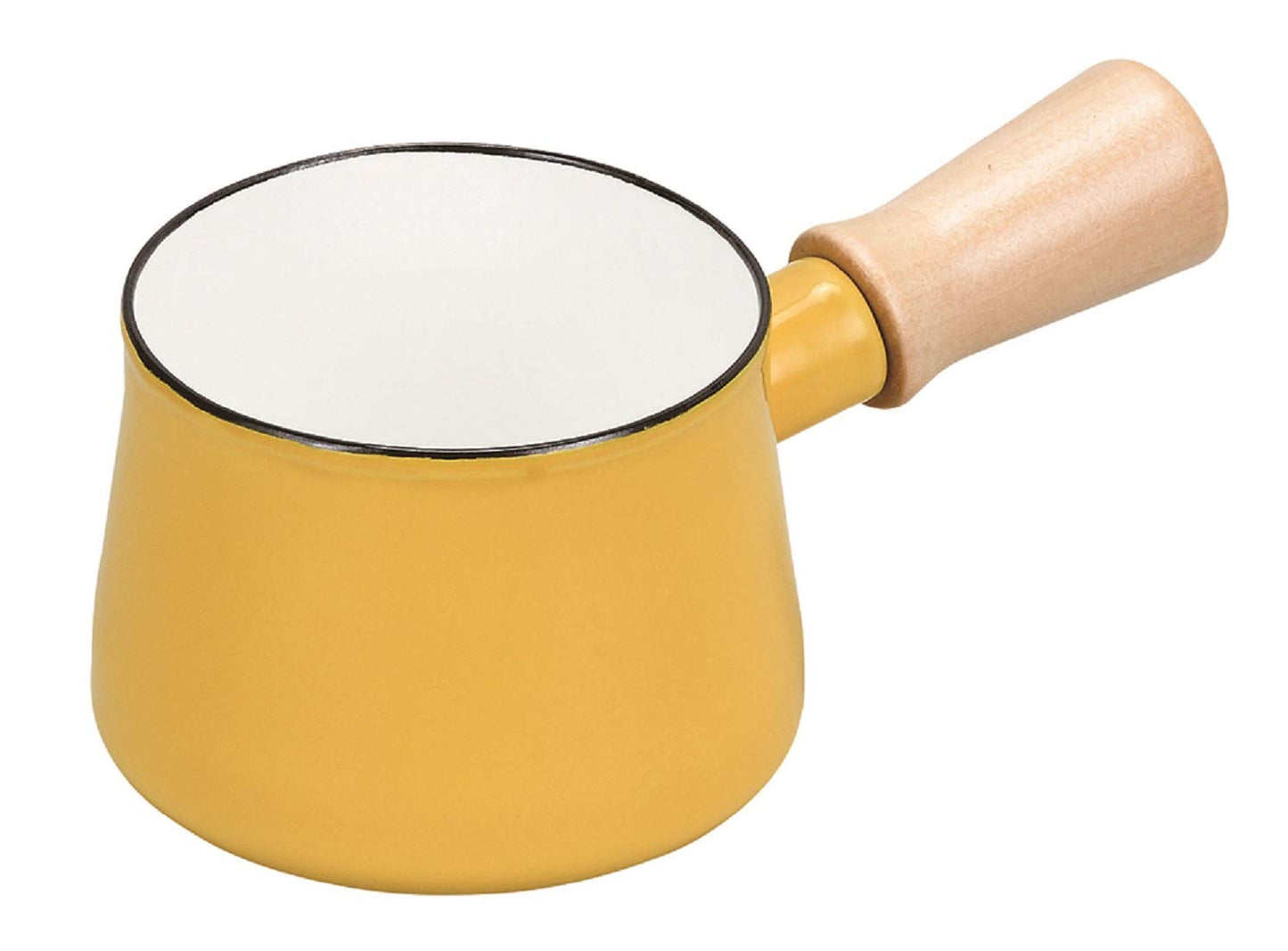 Pearl Metal Milk Pan, 3.9 inches (10 cm), Enamel, Enamel, Yellow, Petitto HB-5066
