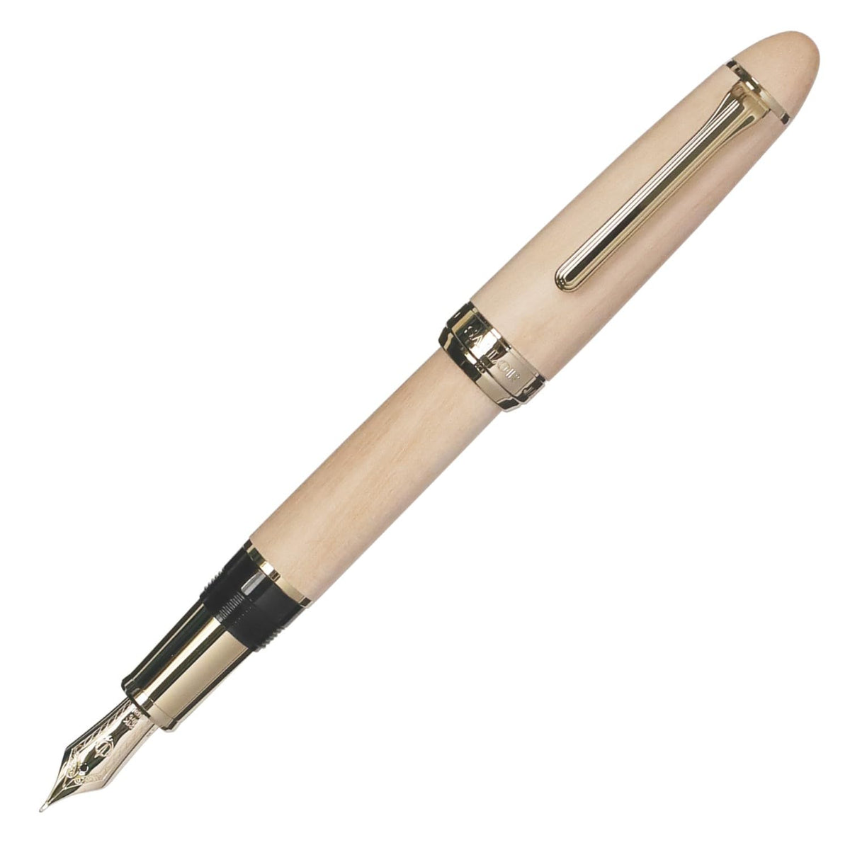 Sailor Fountain Pen, Hard Maple Fountain Pen, Natural, Medium Point, 21 Gold Nib, 10-7830-300