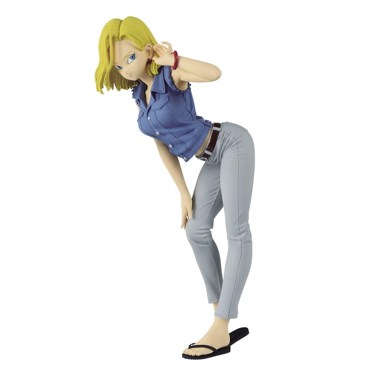 Banpresto 35917 Dragon Ball Z Glitter & Glamours Android No.18-II Figure (Blue Shirt Ver.)